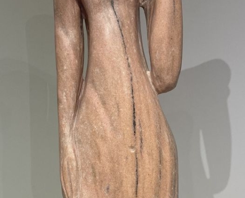 Steffen Thomas, Woman in Repose, ca. 1985, Georgia pink marble. 1481 STAR Collection.