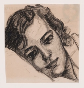 Steffen Thomas, Sara, 1933, charcoal. 7104 STAR Collection.